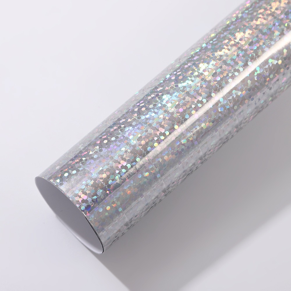 Papel láser de color medalla de papel de fondo brillante papel de tarjeta láser plateado punto de plata de doble fondo brillante