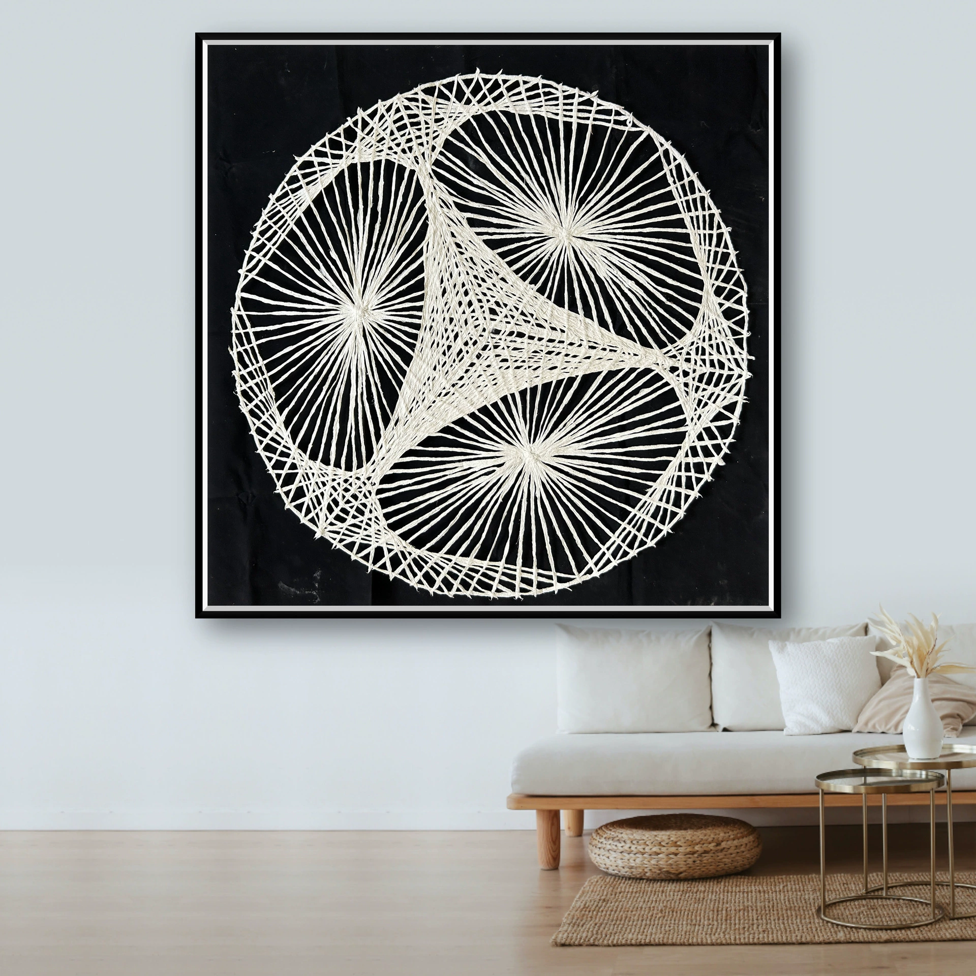 Покупка Amazon декоративная painting wholesale бумажная живопись прихожая подвесная картина кросс-бордер Nordic стиль чистый ручной работы ротанг картина производитель