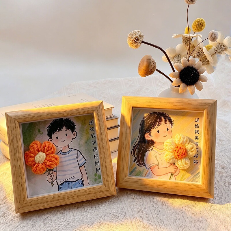 Mother's Day Gift Mini Tabletop Photo Frame 12*12 Three-Dimensional Sunflower Photo Frame Home Bedside Table Decorative Ornament Mother's Day Gift Mini Tabletop Photo Frame 12*12 Three-Dimensional Sunflower Photo Frame Home Bedside Table Decorative Ornament