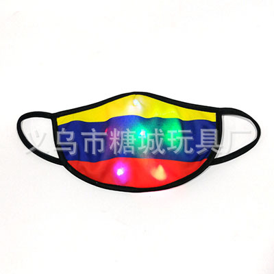 Máscara luminosa UEFA equipo de fútbol personalizado LED colorido flash máscara estadio bar discoteca equipo de salto transfronterizo