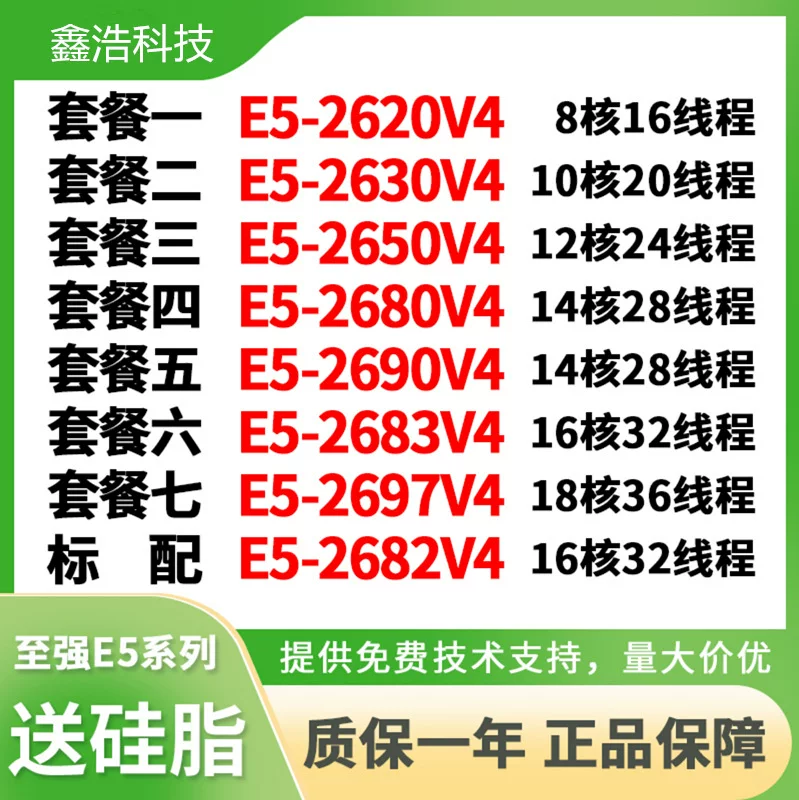 Xeon E5-2680V4 2620 2650 2690 2683 2697 2682V4 CPU официальная версия X99 плата