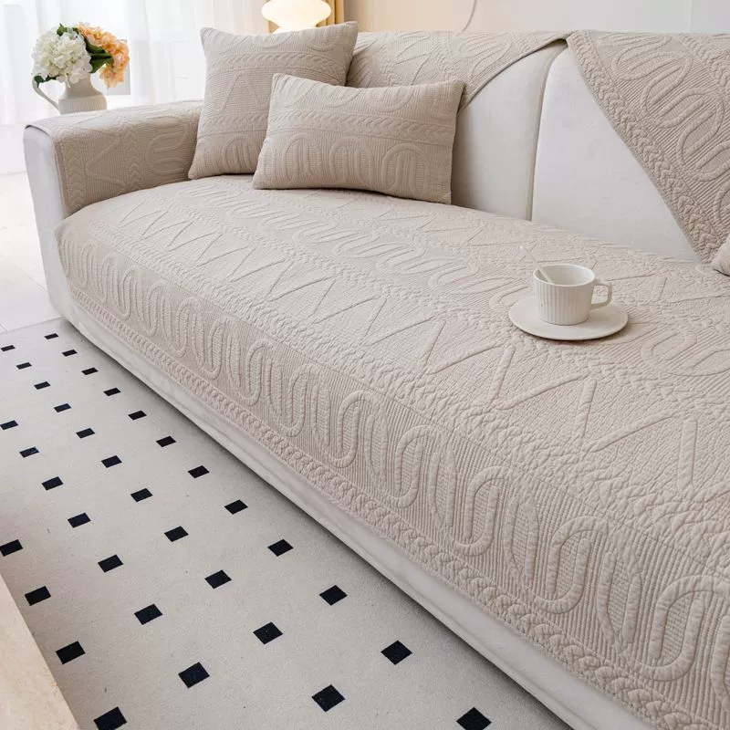 sofa cover scandinavian four‑season non‑slip seat protector, pillow/pillowcase options, multiple sizes