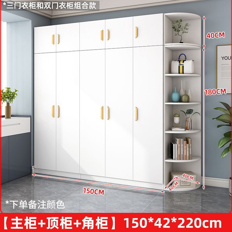 衣柜对开门家用卧室简易出租房用小户型板式柜收纳柜子网红挂衣橱|undefined