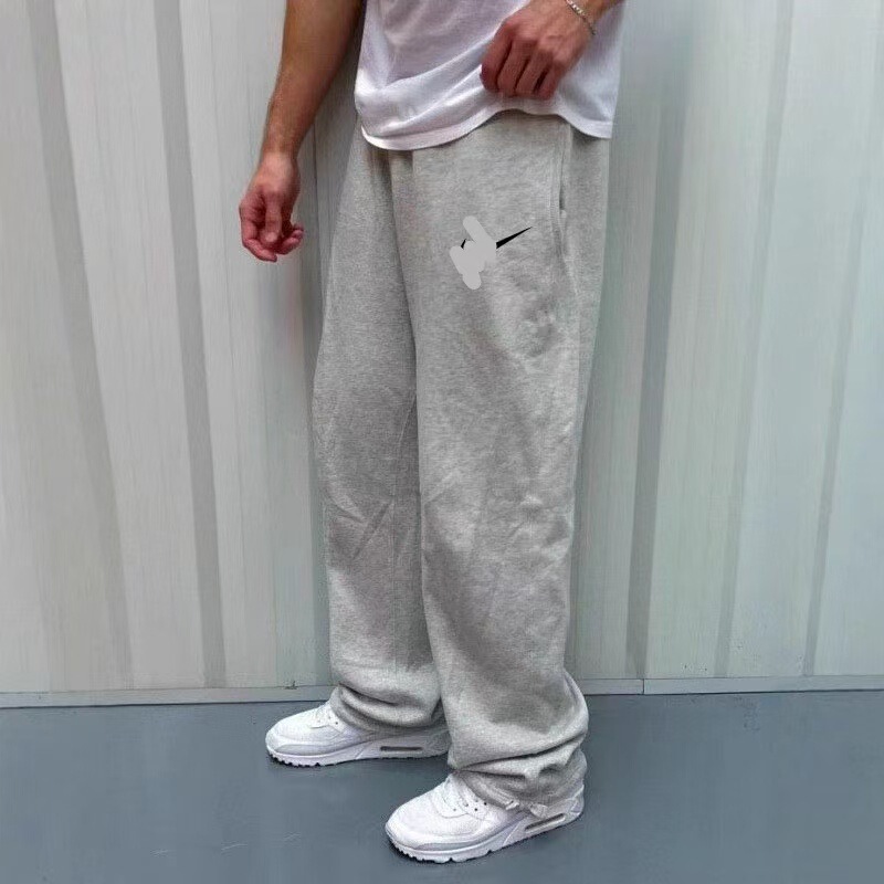 Cross-border 2026 men's y2k street fashion brand hip-hop casual fishhook embroidered fleece-lined sports pants Cross-border 2026 men's y2k street fashion brand hip-hop casual fishhook embroidered fleece-lined sports pants