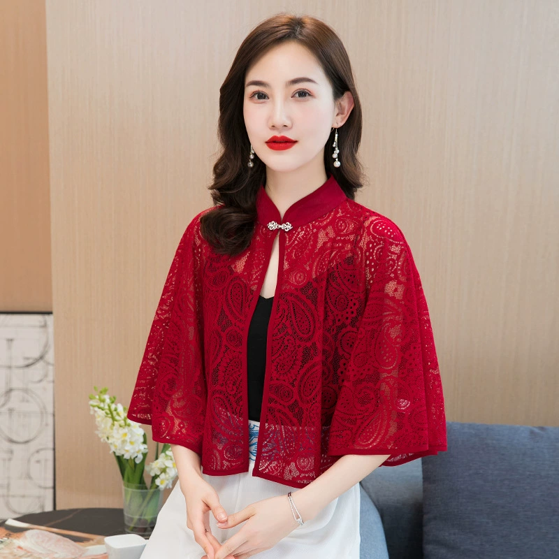 Фу Дайи 21201 Кешью Цветок Мыс Мода Кружева Шаль