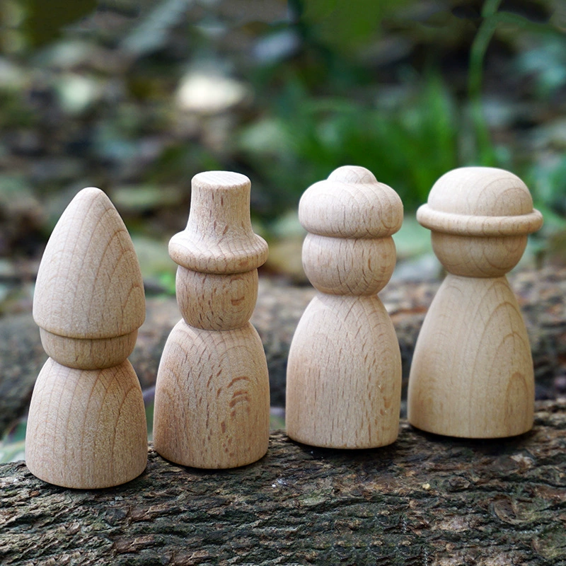 Ins шляпа кукольный маленький предмет из массива дерева украшения кукольный японский стиль креативный граффити роспись Wooden Peg Doll