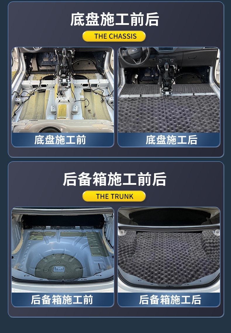 Suitable for car soundproofing foam, wave-shaped egg foam, self-adhesive, for all car doors, trunks, tires, fenders, and interior lining