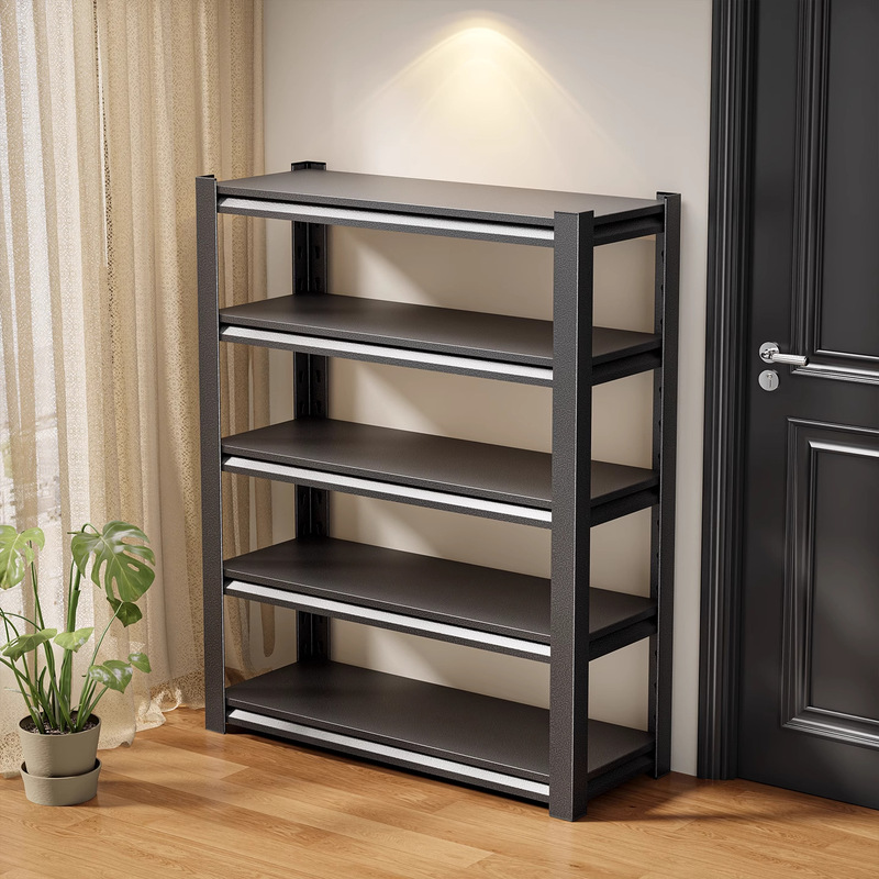 Household Steel Shoe Rack, Multi-Layer Floor-Standing Storage Rack, Iron Art Simple Storage Rack, Entryway Shoe Cabinet Behind the Door