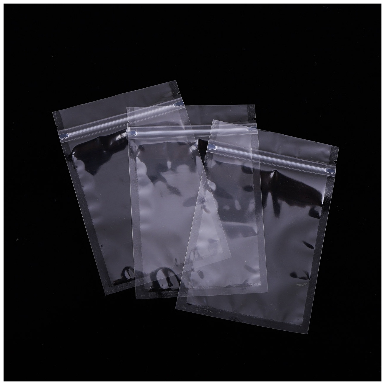 现货透明自封袋加厚12*14平底拉链袋锁骨食品双面透明圆孔自封袋