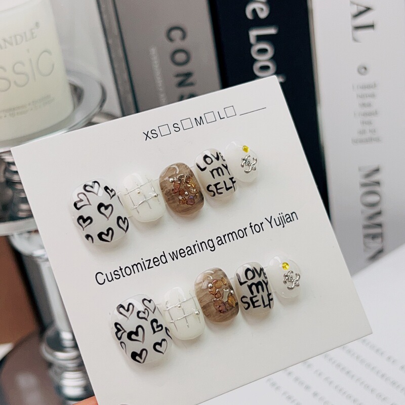 New Niche Instagram-Style Wearable Nail Stickers, Gentle and High-End Handmade Nail Art