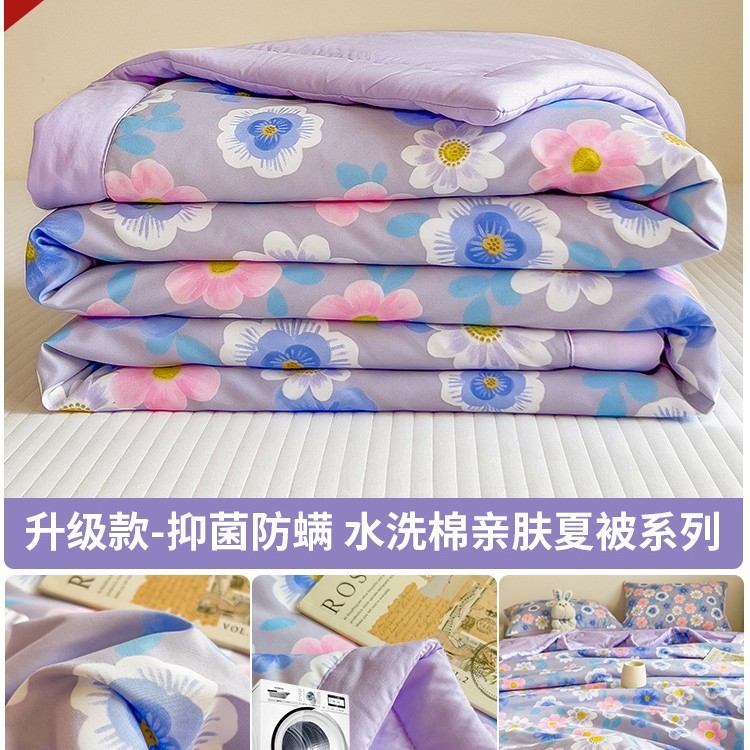 空调被夏凉被可机水洗夏季单双人2025新款夏天学生宿舍薄被子被芯|undefined