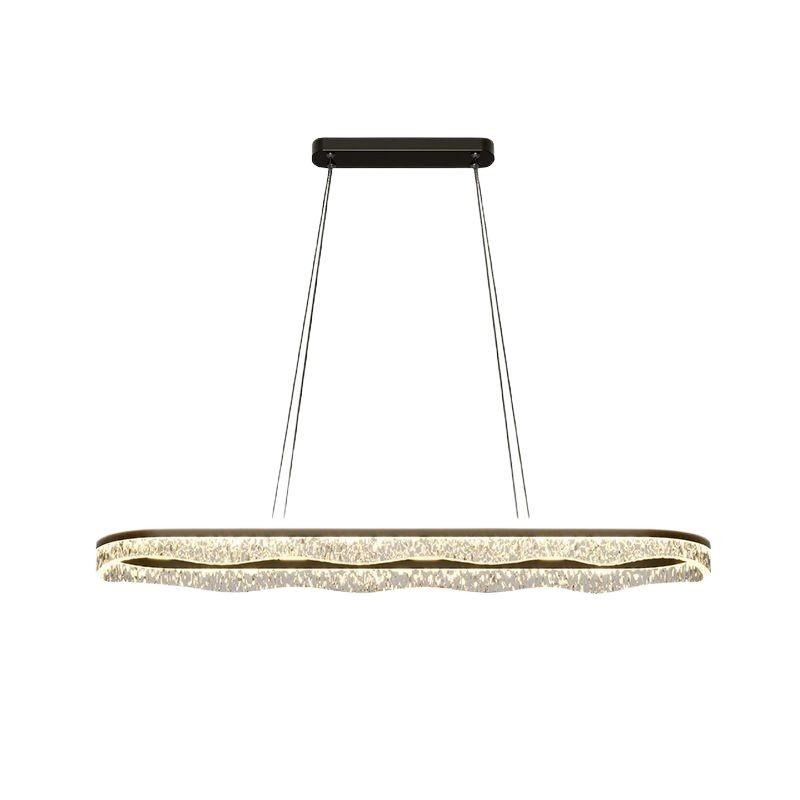 [Selección estricta] Lámpara de lujo minimalista italiana Lámpara de lujo minimalista moderna Restaurante de protección de ojos brillante Salón Rectangular Luz de espectro completo
