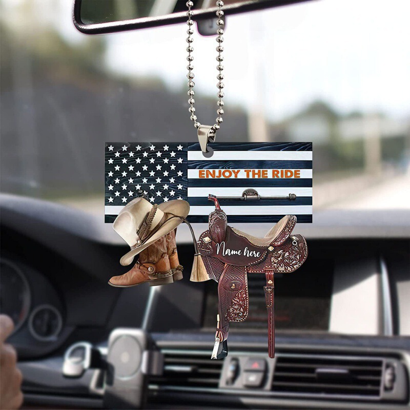 Cross-Border New 2D Unique Saddle Cowboy Women's Cowboy Hat Boots Wild West Car Rearview Mirror Accessories Cross-Border New 2D Unique Saddle Cowboy Women's Cowboy Hat Boots Wild West Car Rearview Mirror Accessories