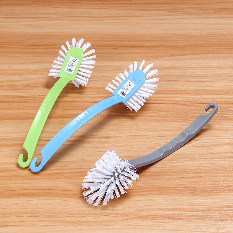 Cepillo de limpieza de plástico para cocina, especializado para comercio exterior y ventas transfronterizas, para limpiar ollas y platos, cepillo mágico con mango.