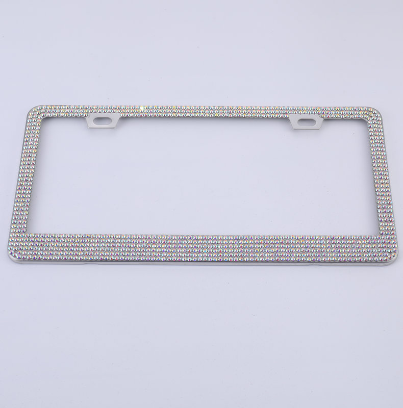 Other – Rhinestone Metal Square License plate holder/license plate holder - ab-color