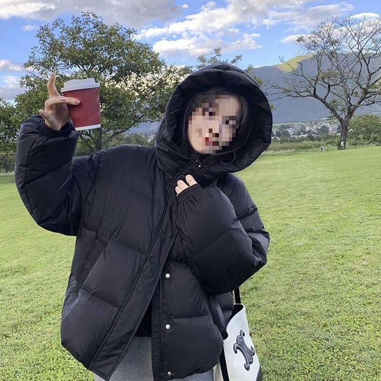 Down Jacket Women's Winter Thickeneded White Duck down Jacket Hooded Jacket Short Korean Style 2025 New Style