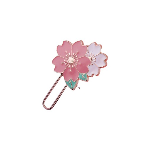 Sakura series cute girl paper clip bookmark creative metal paper clip student fresh stationery binding pin