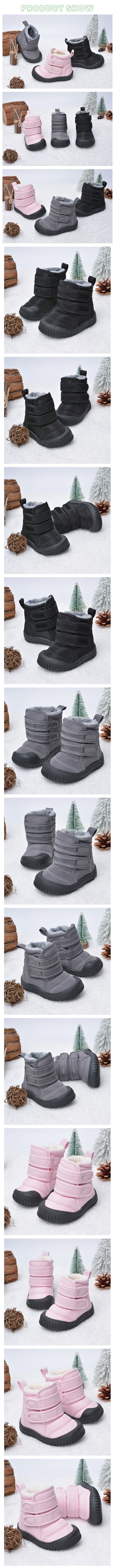 Unisex Fashion Solid Color Round Toe Snow Boots display picture 3