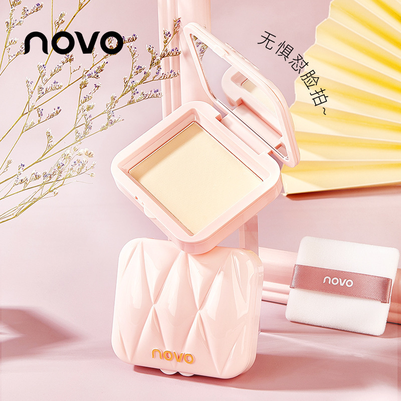 彩妆NOVO柔焦蜜粉饼散粉定妆粉控油不卡粉不易脱妆遮瑕学生款5416|ms