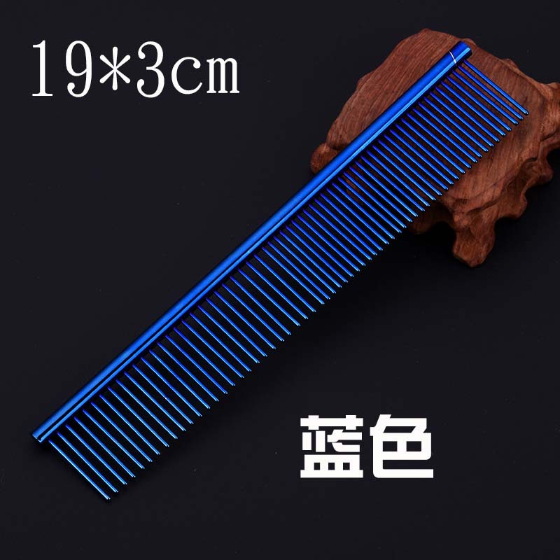 Directo de fábrica de acero inoxidable peine para mascotas Peine del animal doméstico de color Peluche peine del pelo del perro peine perro grande nudo peine