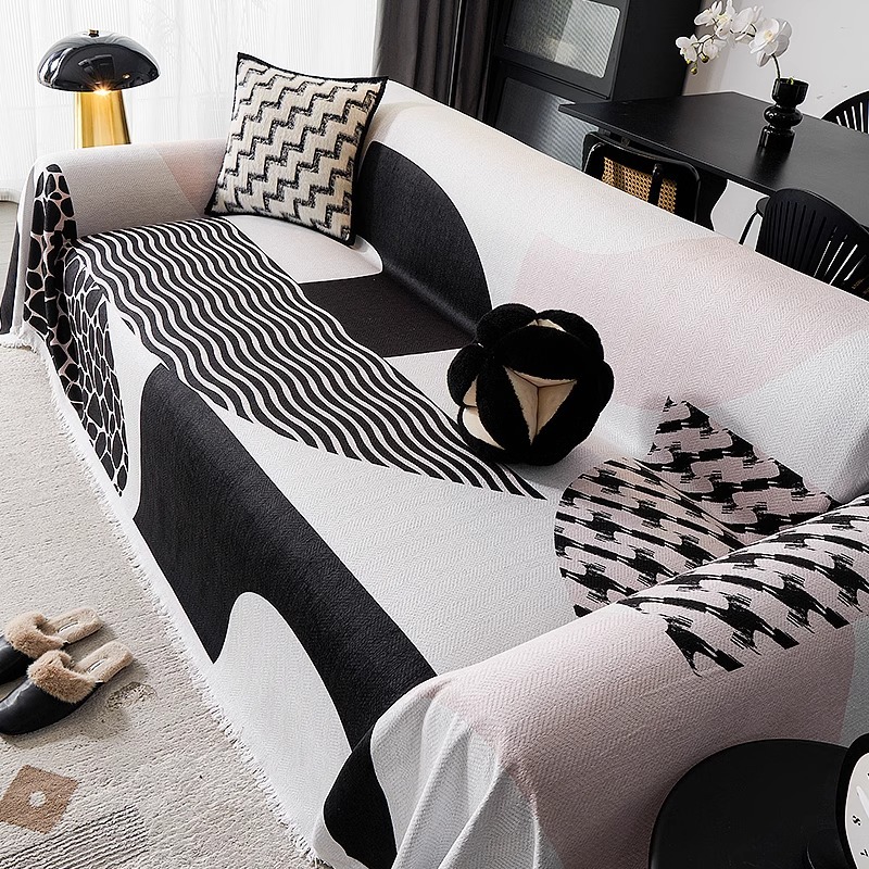 Nueva toalla de sofá, cubierta de manta de sofá de estilo nórdico, cubierta universal con todo incluido, chenilla, toalla de tela para sofá universal Four Seasons
