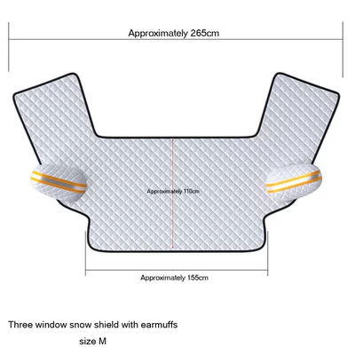 sunshade glass sunshade thickened magnetic — Car snow shield - a0622-1-three-window-small-orange-earmuffs