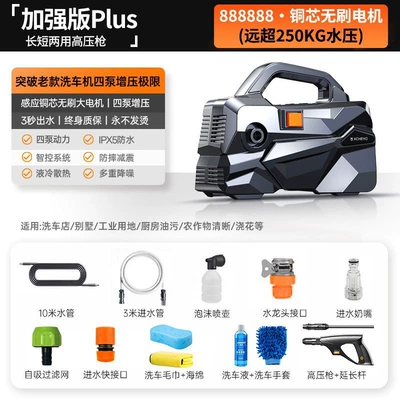 German Quality High-Pressure Car Portable car washer - german-top-configuration-pure-copper-brushless-motor-ten-year-warrantyreplacement-if-worn-out-long-gun-13m-explosion-proof-pipe-free-cleaning-gift-package