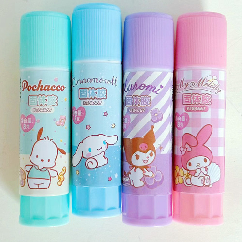 Sanrio solid glue stick Kurome handbook handmade glue stick student stationery solid glue high viscosity glue stick