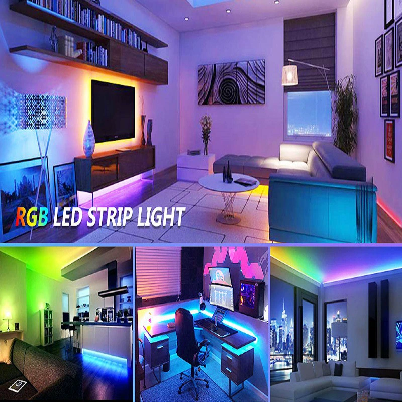 Светодиодная лента 5 В, SMD5050 RGB, Bluetooth + пульт 24 клавиши, водостойкая и не водостойкая 0.5–10 м