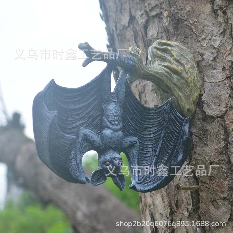 国境を越えた新しい樹脂工芸品コウモリストラップ夜魔吸血鬼コウモリ像ハロウィーン装飾品ストラップ|undefined
