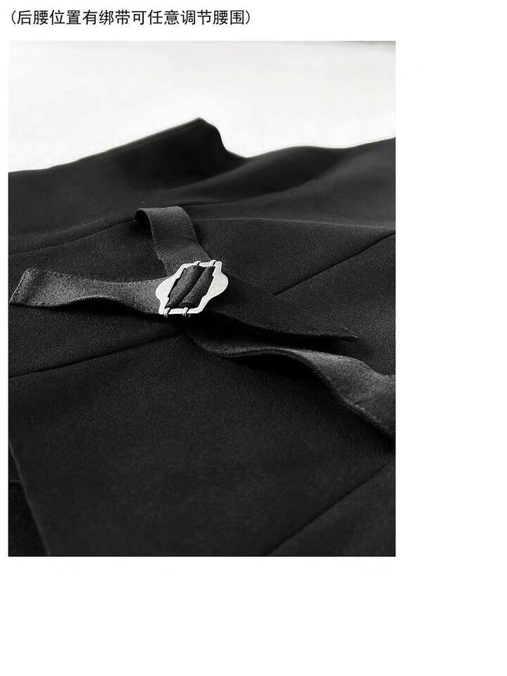 Áo vest nữ dáng ôm cổ chữ V phối nút, kiểu gile công sở thanh lịch — Áo vest một mảnh màu trắng, Áo vest một mảnh màu đen chi tiết 5