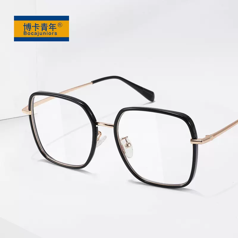 2025新款个性方框眼镜韩版TR金属防蓝光眼镜架男女可配近视LY2219
