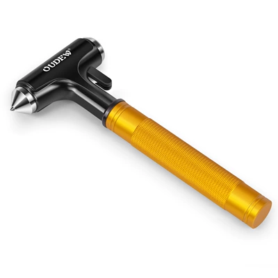 Multifunctional metal car safety hammer Qəza çəkici - gold-delivery-without-logo
