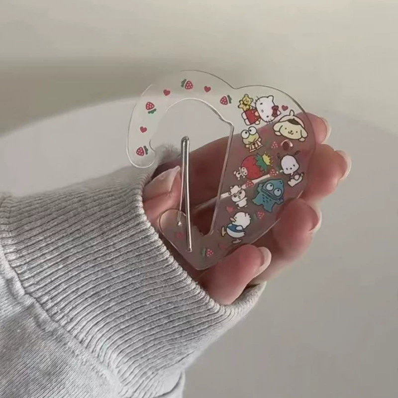 Акриловый карабин Sanrio Berry News с застежкой-лобстером, подвеска Kitty Melody, милый для выхода на улицу