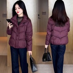 时尚休闲短款棉服2025外套女冬季新款洋气显瘦加厚保暖棉袄外套潮