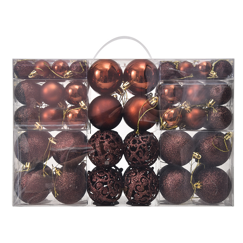 Ventas Directas de fábrica 3/4/6cm100pcs BOLA DE Navidad caja de regalo traje de galvanoplastia Bola de plástico hueco decoración de la Navidad