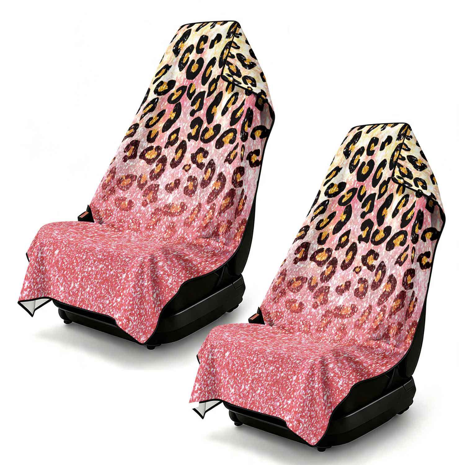 2-piece dual-use car seat cover, ultra-fine fiber, can be used as a beach towel, printed car protective seat cover 13