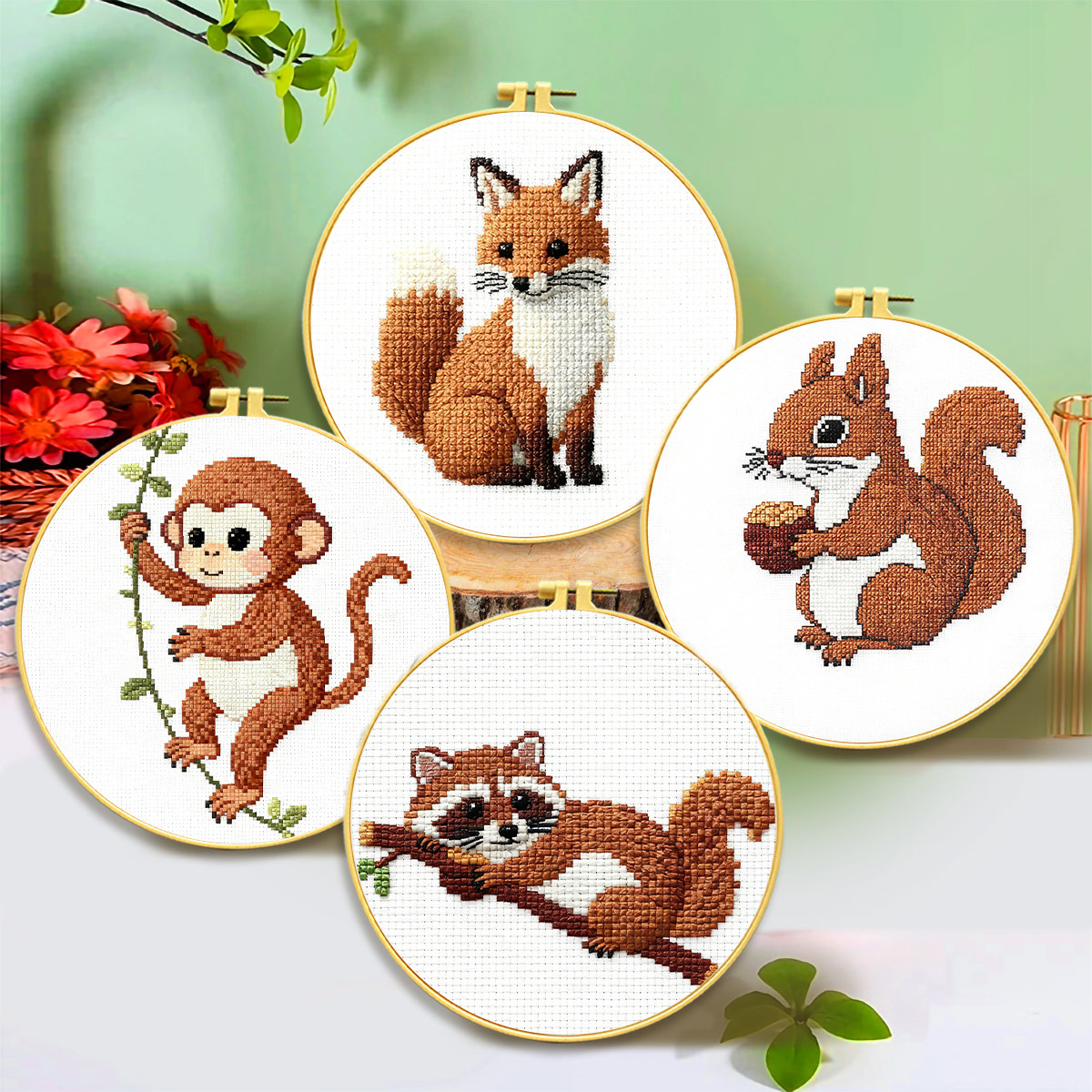 Nuevo cross-border niños hechos a mano paquetes de materiales DIY principiantes principiantes dibujos animados simples animales image 2