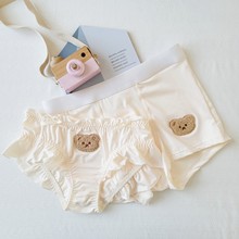 211013NS情侣内裤潮流熊头纯色男士内裤牛奶丝舒适透气少女内裤