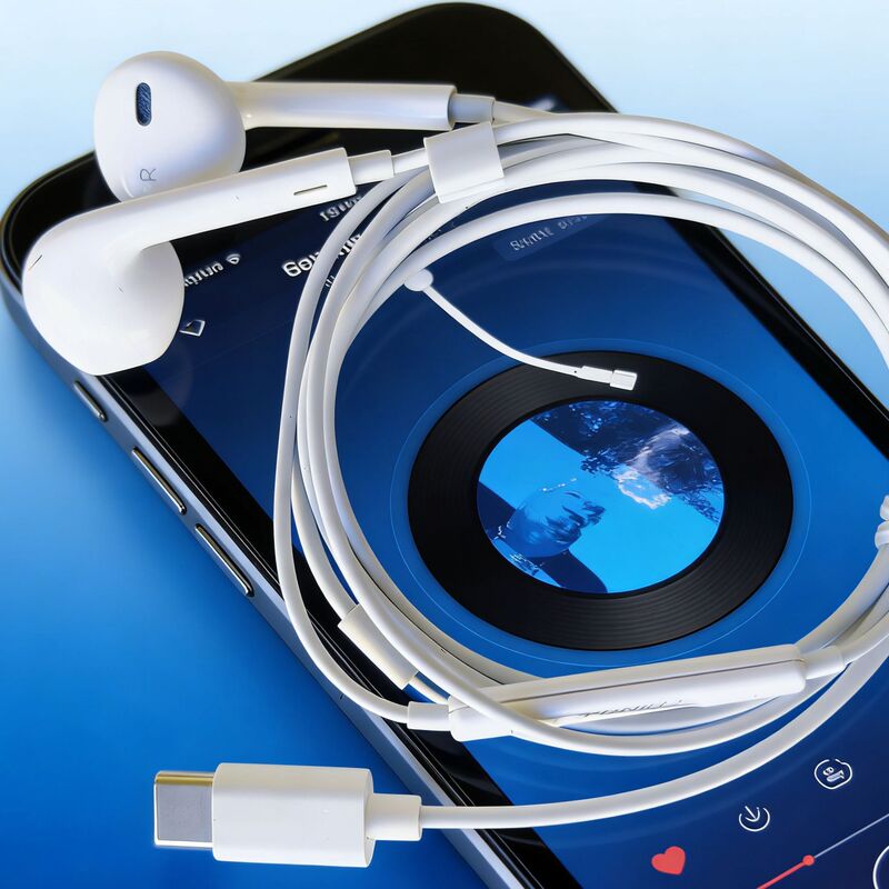 New Wired Earphones with Low Latency, Microphone, Semi-In-Ear Design, Type-C Interface, for Listening to Music, with In-Line Control, Limited Edition Headphones