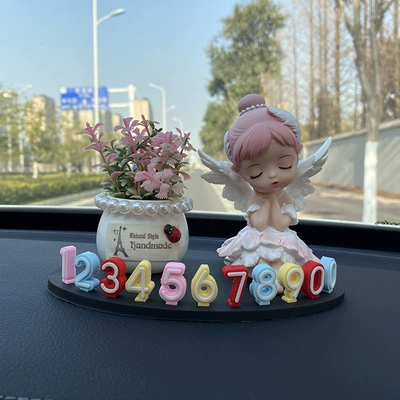 moving card decoration supplies, Nömrəli dayanma kartı - color-parking-sign-pink-ballet-pink-flower-pot