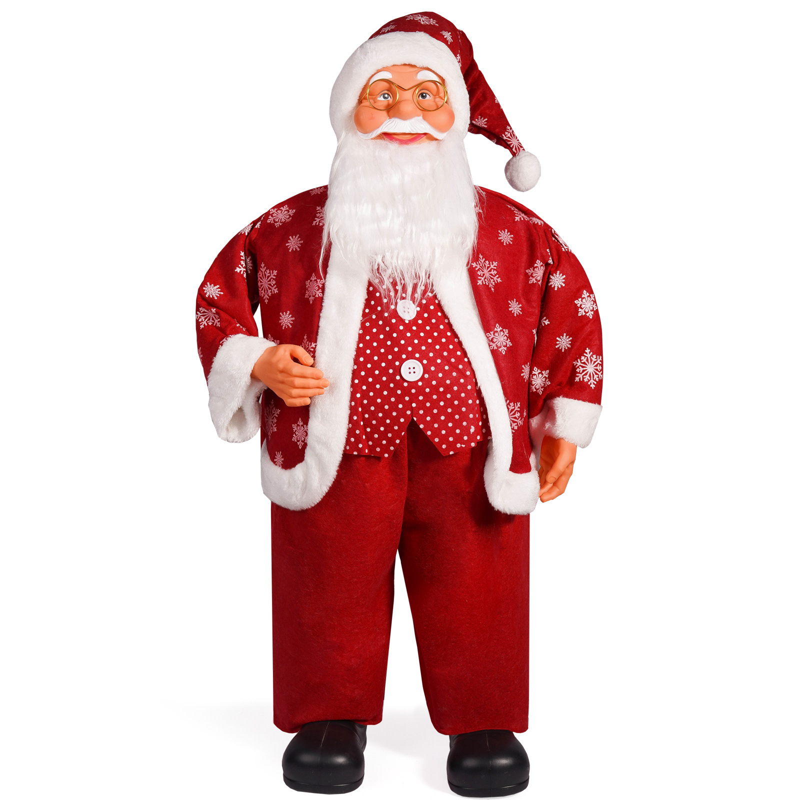 Navidad transfronteriza de 31 pulgadas Santa decoraciones grandes creativas decoraciones verdaderas adorables decoraciones navideñas