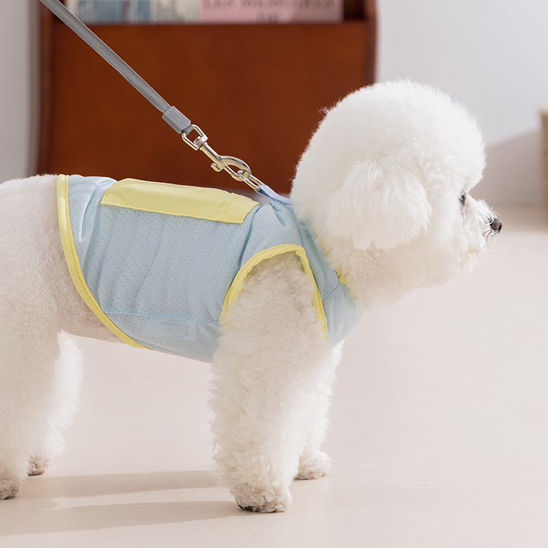 Refrescante de verano para perros y prevención del golpe de calor, al aire libre con estampado de arcoíris, ropa fresca, chaleco de protección solar para perros pequeños y medianos, ropa para perros