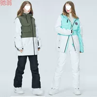 R9T лыжный костюм женский костюм шпон двухдосный лыжный костюм зимний наружный ветрозащитный водонепроницаемый утолщение случайный