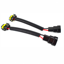汽车插座线led hid H11母头转9005/9006公头防水公母接头远近插头