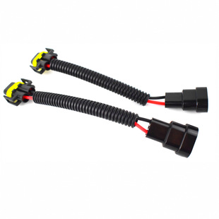 Car socket wire led hid H11 female head to 9005/9006 male head waterproof male and female connector far and near plug