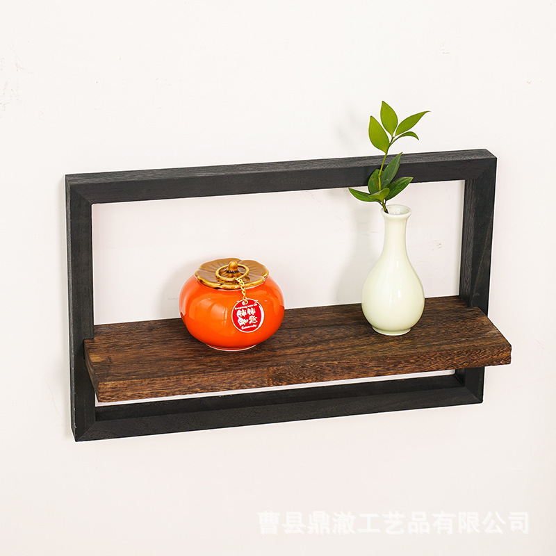 Cross-Border Living Room Wall Storage Rack Wall Floating Shelf Square Photo Frame Storage Rack Tv Background Wall Storage Rack