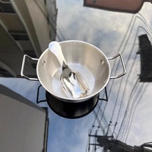 韩式不锈钢双耳小吃碗米酒碗沙拉碗火锅酱料碗薯条水果篮油炸小碗