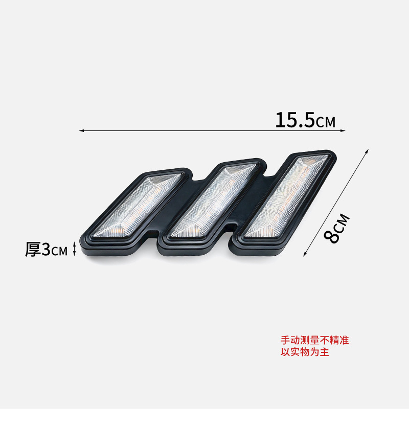Universal car daytime running lights for Mustang, dynamic flowing light in white, yellow, and blue, original car fog light frame, cross-border exclusive product