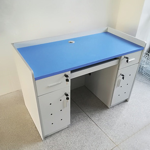 Classroom Podium with Cabinet Panel Drawer with Lock Podium Table Training Multimedia Computer Table Teacher School Podium Table